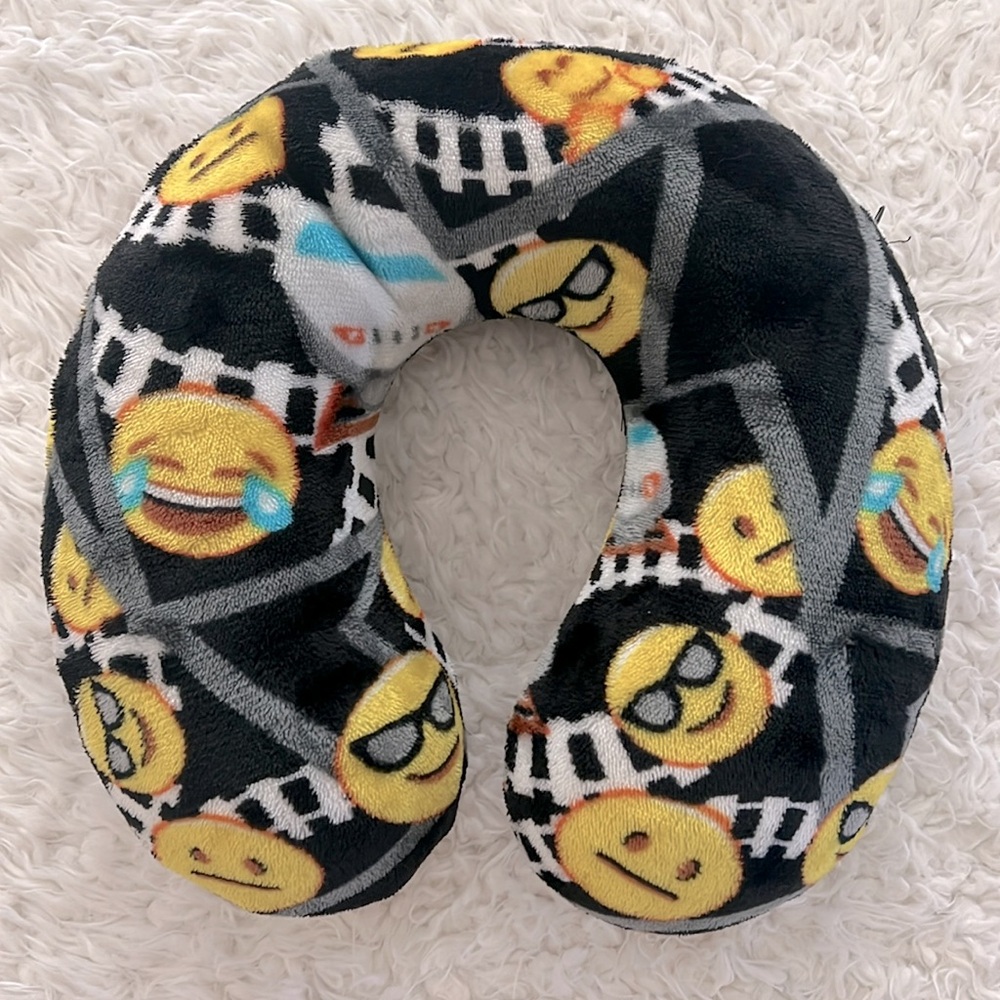 Travel Neck Pillow Kids Emojis